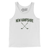 New Hampshire Golf Men/Unisex Tank Top-White-Allegiant Goods Co. Vintage Sports Apparel