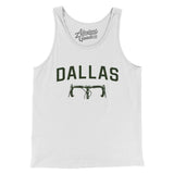Dallas Cycling Men/Unisex Tank Top-White-Allegiant Goods Co. Vintage Sports Apparel