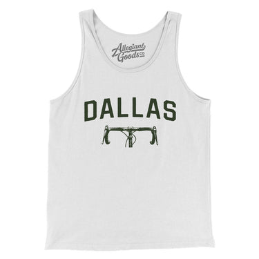 Dallas Cycling Men/Unisex Tank Top-White-Allegiant Goods Co. Vintage Sports Apparel