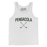 Pensacola Golf Men/Unisex Tank Top-White-Allegiant Goods Co. Vintage Sports Apparel