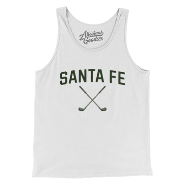 Santa Fe Golf Men/Unisex Tank Top-White-Allegiant Goods Co. Vintage Sports Apparel