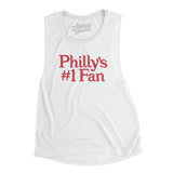 Philly's Number 1 Fan Women's Flowey Scoopneck Muscle Tank-Allegiant Goods Co. Vintage Sports Apparel
