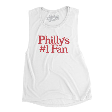 Philly's Number 1 Fan Women's Flowey Scoopneck Muscle Tank-Allegiant Goods Co. Vintage Sports Apparel