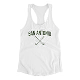 San Antonio Golf Women's Racerback Tank-White-Allegiant Goods Co. Vintage Sports Apparel