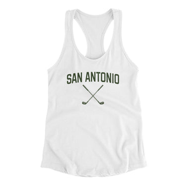 San Antonio Golf Women's Racerback Tank-White-Allegiant Goods Co. Vintage Sports Apparel
