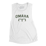 Omaha Cycling Women's Flowey Scoopneck Muscle Tank-White-Allegiant Goods Co. Vintage Sports Apparel