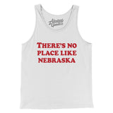 There's No Place Like Nebraska Men/Unisex Tank Top-White-Allegiant Goods Co. Vintage Sports Apparel