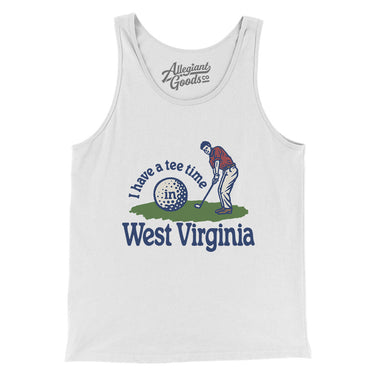 I Have A Tee Time In West Virginia Men/Unisex Tank Top-White-Allegiant Goods Co. Vintage Sports Apparel