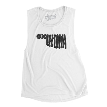 Oklahoma State Shape Text Women's Flowey Scoopneck Muscle Tank-Allegiant Goods Co. Vintage Sports Apparel