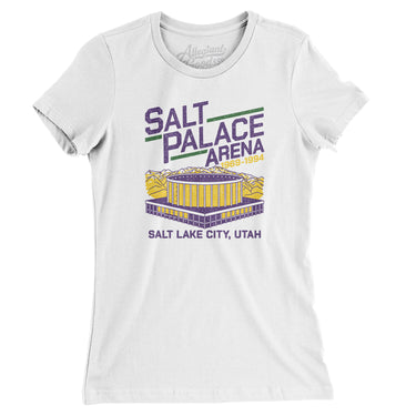 Salt Palace Arena Women's T-Shirt-Allegiant Goods Co. Vintage Sports Apparel