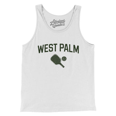 West Palm Pickleball Men/Unisex Tank Top-White-Allegiant Goods Co. Vintage Sports Apparel