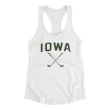 Iowa Golf Women's Racerback Tank-White-Allegiant Goods Co. Vintage Sports Apparel