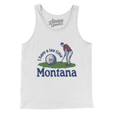 I Have A Tee Time In Montana Men/Unisex Tank Top-White-Allegiant Goods Co. Vintage Sports Apparel