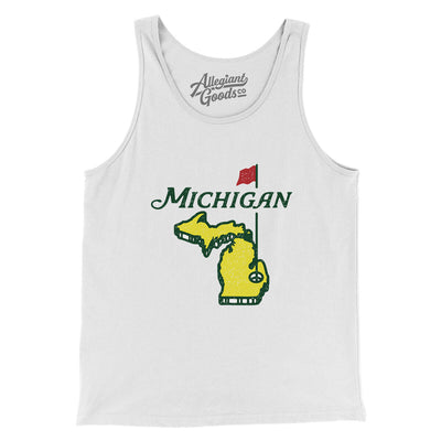Michigan Golf Men/Unisex Tank Top-White-Allegiant Goods Co. Vintage Sports Apparel