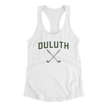Duluth Golf Women's Racerback Tank-White-Allegiant Goods Co. Vintage Sports Apparel