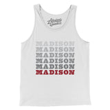 Madison Repeat Men/Unisex Tank Top-White-Allegiant Goods Co. Vintage Sports Apparel