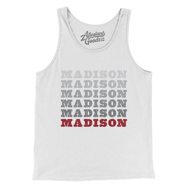 Madison Repeat Men/Unisex Tank Top-White-Allegiant Goods Co. Vintage Sports Apparel