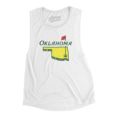 Oklahoma Golf Women's Flowey Scoopneck Muscle Tank-Allegiant Goods Co. Vintage Sports Apparel