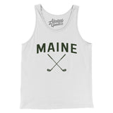 Maine Golf Men/Unisex Tank Top-White-Allegiant Goods Co. Vintage Sports Apparel