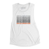 Stillwater Repeat Women's Flowey Scoopneck Muscle Tank-White-Allegiant Goods Co. Vintage Sports Apparel