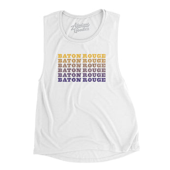 Baton Rouge Repeat Women's Flowey Scoopneck Muscle Tank-Allegiant Goods Co. Vintage Sports Apparel