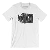 Washington State Shape Text Men/Unisex T-Shirt-White-Allegiant Goods Co. Vintage Sports Apparel