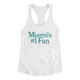 Miami's Number 1 Fan Women's Racerback Tank-Allegiant Goods Co. Vintage Sports Apparel