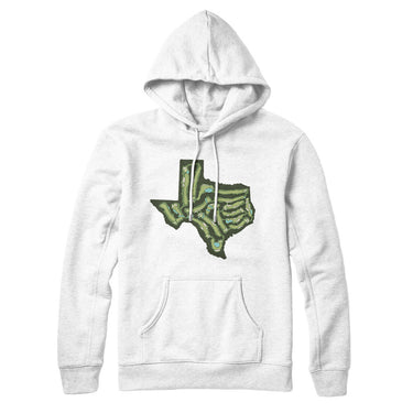 Texas Golf Course Map Hoodie-White-Allegiant Goods Co. Vintage Sports Apparel