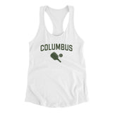 Columbus Pickleball Women's Racerback Tank-White-Allegiant Goods Co. Vintage Sports Apparel