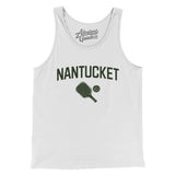 Nantucket Pickleball Men/Unisex Tank Top-White-Allegiant Goods Co. Vintage Sports Apparel