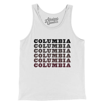 Columbia Repeat Men/Unisex Tank Top-White-Allegiant Goods Co. Vintage Sports Apparel
