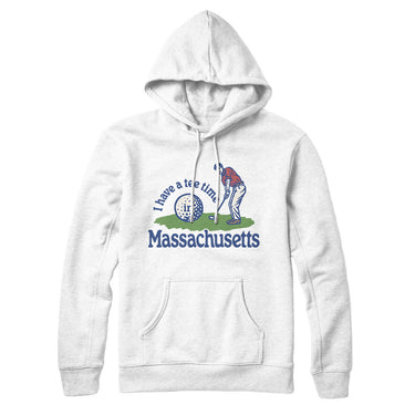 I Have A Tee Time In Massachusetts Hoodie-White-Allegiant Goods Co. Vintage Sports Apparel