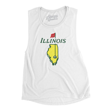 Illinois Golf Women's Flowey Scoopneck Muscle Tank-Allegiant Goods Co. Vintage Sports Apparel