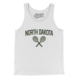 North Dakota Tennis Men/Unisex Tank Top-White-Allegiant Goods Co. Vintage Sports Apparel