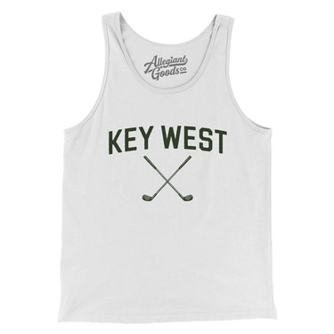 Key West Golf Men/Unisex Tank Top-White-Allegiant Goods Co. Vintage Sports Apparel