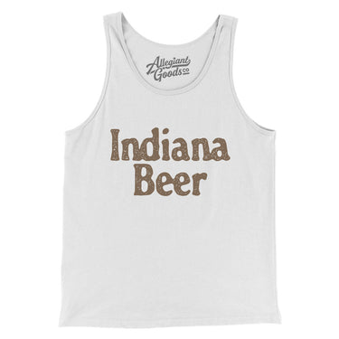 Indiana Beer Men/Unisex Tank Top-White-Allegiant Goods Co. Vintage Sports Apparel