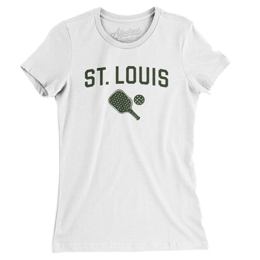 St. Louis Pickleball Women's T-Shirt-White-Allegiant Goods Co. Vintage Sports Apparel