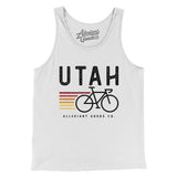 Utah Cycling Men/Unisex Tank Top-White-Allegiant Goods Co. Vintage Sports Apparel