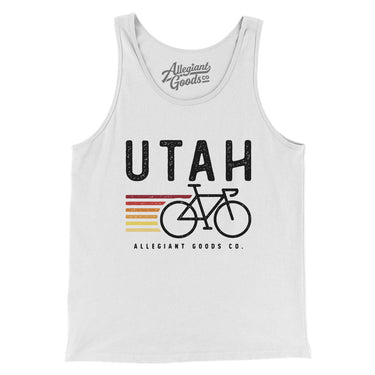 Utah Cycling Men/Unisex Tank Top-White-Allegiant Goods Co. Vintage Sports Apparel