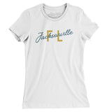 Jacksonville Fl Overprinted Women's T-Shirt-Allegiant Goods Co. Vintage Sports Apparel