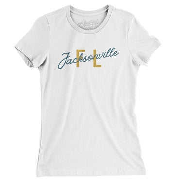 Jacksonville Fl Overprinted Women's T-Shirt-Allegiant Goods Co. Vintage Sports Apparel