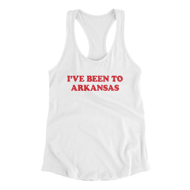 I've Been To Arkansas Women's Racerback Tank-Allegiant Goods Co. Vintage Sports Apparel