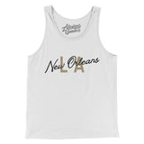 New Orleans La Overprinted Men/Unisex Tank Top-Allegiant Goods Co. Vintage Sports Apparel