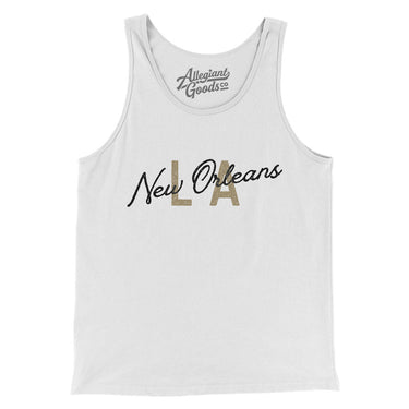 New Orleans La Overprinted Men/Unisex Tank Top-Allegiant Goods Co. Vintage Sports Apparel