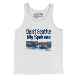 Don't Seattle My Spokane Men/Unisex Tank Top-White-Allegiant Goods Co. Vintage Sports Apparel