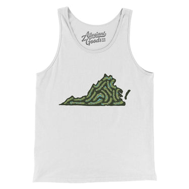Virginia Golf Course Men/Unisex Tank Top-White-Allegiant Goods Co. Vintage Sports Apparel