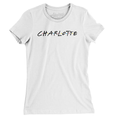 Charlotte Friends Women's T-Shirt-White-Allegiant Goods Co. Vintage Sports Apparel