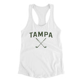 Tampa Golf Women's Racerback Tank-White-Allegiant Goods Co. Vintage Sports Apparel