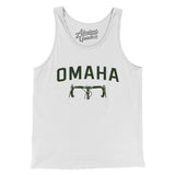 Omaha Cycling Men/Unisex Tank Top-White-Allegiant Goods Co. Vintage Sports Apparel