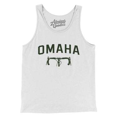 Omaha Cycling Men/Unisex Tank Top-White-Allegiant Goods Co. Vintage Sports Apparel